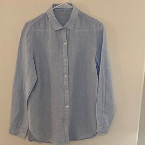 J. McLaughlin Sky Blue Casual Button-Down Shirt
